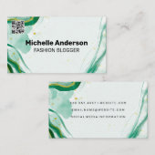 Creatieve aquarel kunst | QR-code visitekaartje (Voorkant / Achterkant)