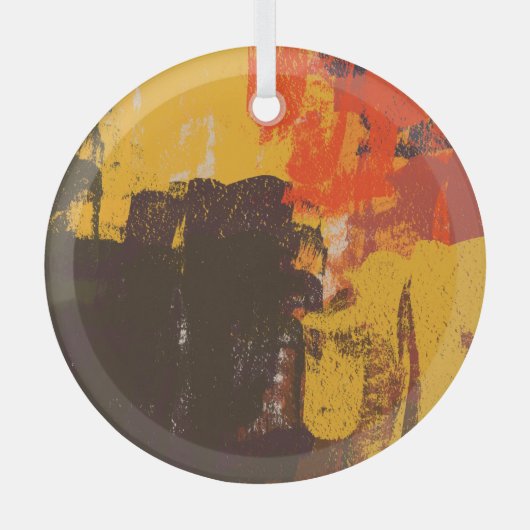 Creatieve artistieke schets, kleurrijke textuur. glas ornament (Voorkant)