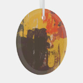 Creatieve artistieke schets, kleurrijke textuur. glas ornament (Voorkant Rechts)