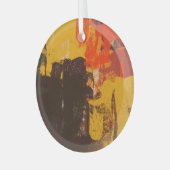 Creatieve artistieke schets, kleurrijke textuur. glas ornament (Voorkant links)