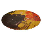 Creatieve artistieke schets, kleurrijke textuur. snijplank (Hoek)