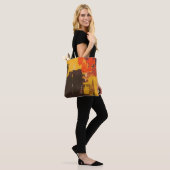 Creatieve artistieke schets, kleurrijke textuur. tote bag (Op model)