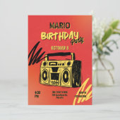 Creatieve artistieke street art muziek verjaardag kaart (Staand voorkant)