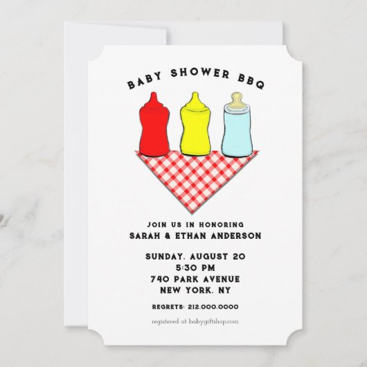 Creatieve baby shower BBQ Kaart (Voorkant)