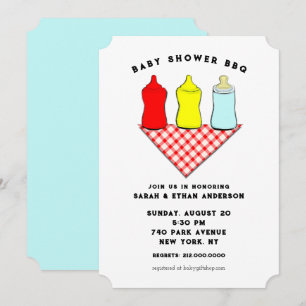 Creatieve baby shower BBQ Kaart
