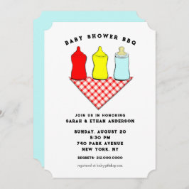 Creatieve baby shower BBQ Kaart