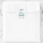 Creatieve baby shower ronde sticker (Tas)