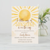 Creatieve baby shower uitnodiging voor een 'Sunshi (Staand voorkant)