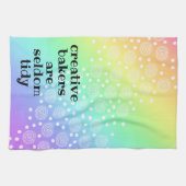 Creatieve bakkers zijn zelden Tidy-regenboog Theedoek (Horizontaal)