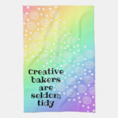 Creatieve bakkers zijn zelden Tidy-regenboog Theedoek (Verticaal)