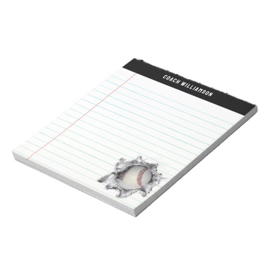 Creatieve Baseball Gift Ideeën Notitieblok (Linkerzijde)
