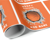 Creatieve Basketbal Verjaardag Cadeaupapier (Rol Hoek)