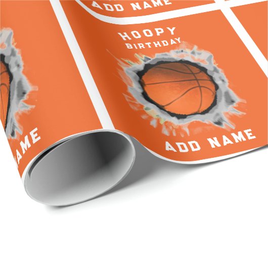 Creatieve Basketbal Verjaardag Cadeaupapier (Rol Hoek)