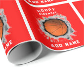 Creatieve Basketbal Verjaardag Cadeaupapier (Rol Hoek)
