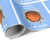 Creatieve Basketbal Verjaardag Cadeaupapier (Rol Hoek)