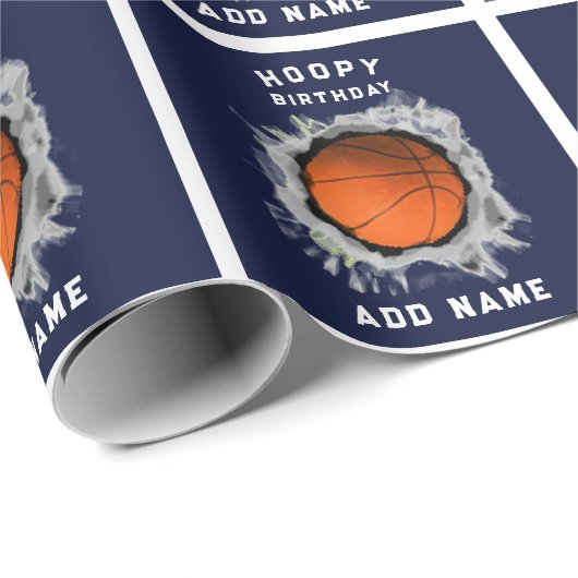 Creatieve Basketbal Verjaardag Cadeaupapier (Rol Hoek)