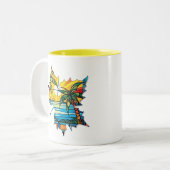 Creatieve blad mok voor koffie of thee (Voorkant links)