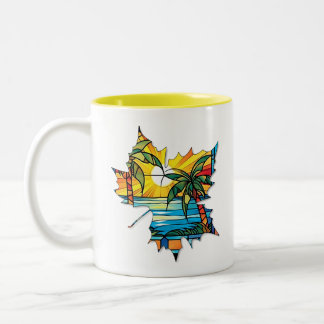 Creatieve blad mok voor koffie of thee