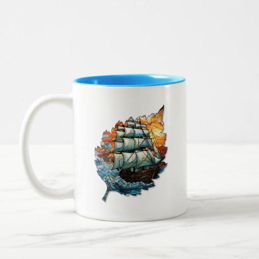 Creatieve blad mok voor koffie of thee (Links)
