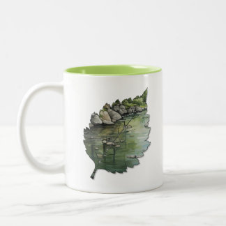Creatieve blad mok voor koffie of thee