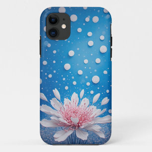Creatieve bloemcompositie met polkadot achtergrond Case-Mate iPhone case