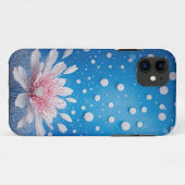 Creatieve bloemcompositie met polkadot achtergrond Case-Mate iPhone case (Achterkant (horizontaal))