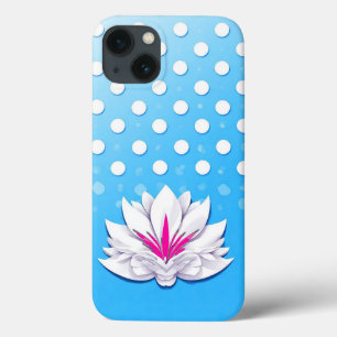 Creatieve bloemcompositie met polkadot achtergrond Case-Mate iPhone case