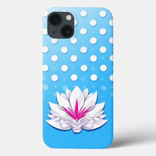 Creatieve bloemcompositie met stippen achtergrond Case-Mate iPhone case (Achterkant)