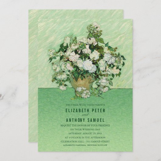 Creatieve  Bloemenvaas Unieke bruiloft Kaart (Voorkant / Achterkant)