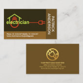 Creatieve Blokken Elektrische Huis bedrading Visitekaartje (Voorkant / Achterkant)