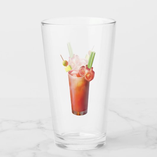 Creatieve Bloody Mary Cocktail Glas (Achterkant)