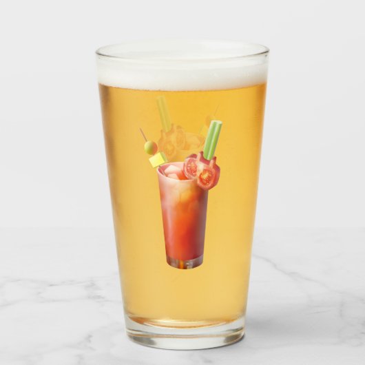 Creatieve Bloody Mary Cocktail Glas (Voorkant gevuld)