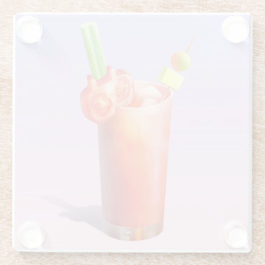 Creatieve Bloody Mary Cocktail Glazen Onderzetter (Achterkant)