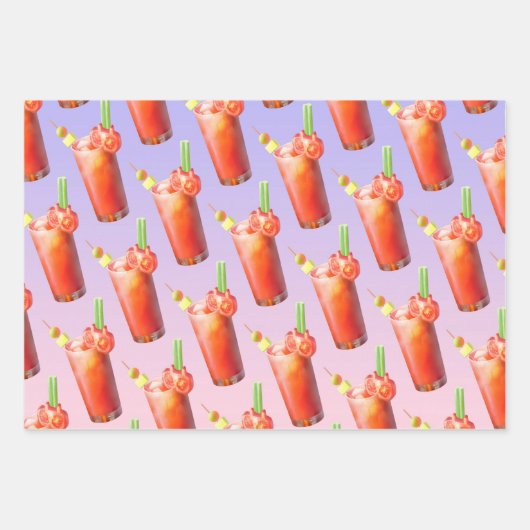 Creatieve Bloody Mary Cocktail Inpakpapier Vel (Voorkant)