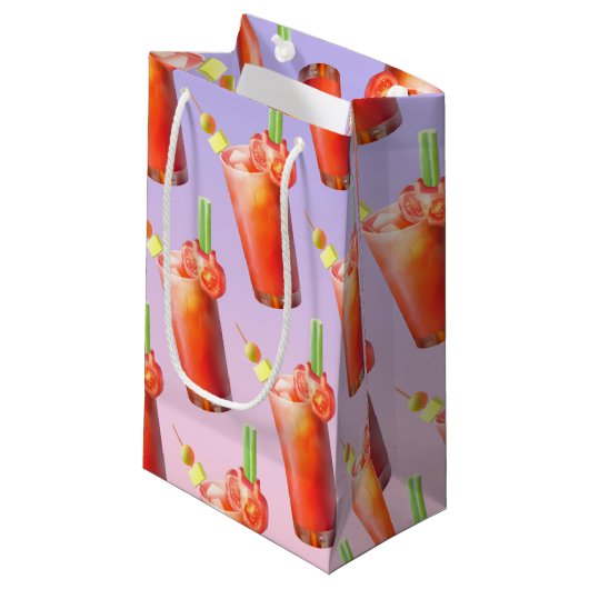 Creatieve Bloody Mary Cocktail Klein Cadeauzakje (Voorkant Gekanteld)