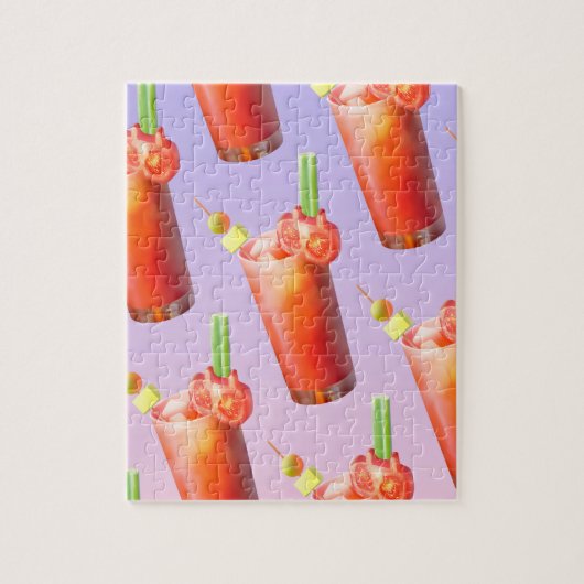 Creatieve Bloody Mary Cocktail Legpuzzel (Verticaal)