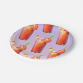 Creatieve Bloody Mary Cocktail Papieren Bordje (Gekanteld)