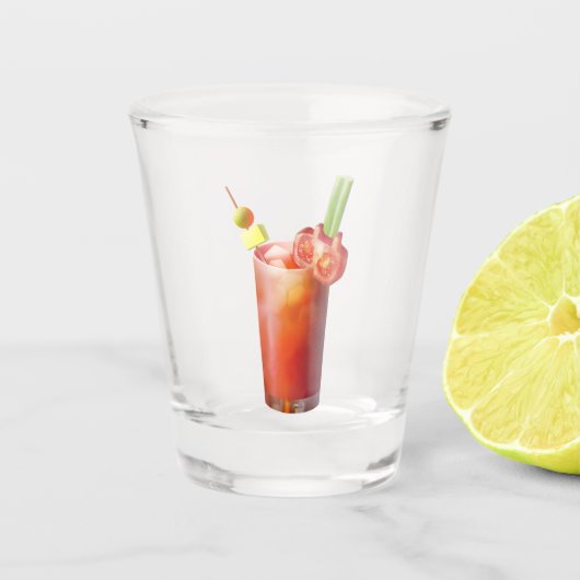 Creatieve Bloody Mary Cocktail Shot Glas (Voorkant)