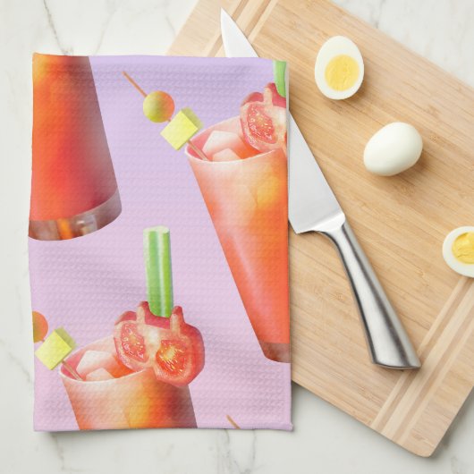 Creatieve Bloody Mary Cocktail Theedoek (Quarter Fold)