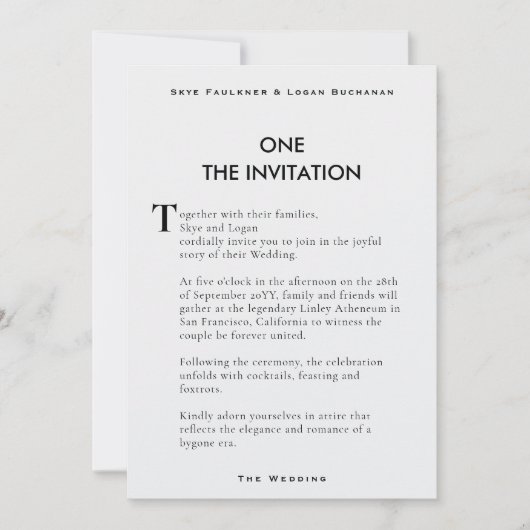 Creatieve Boek Pagina Huwelijksuitnodiging Zacht W Kaart (Voorkant)