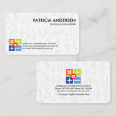 Creatieve boekhoudingnummersymbolen visitekaartje (Voorkant / Achterkant)