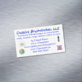 Creatieve borstels LLC magnetische visitekaartjes Magnetisch Visitekaartje (Voorbeeld)