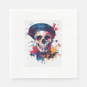 Creatieve Botten – Funny Artist Skull Servet