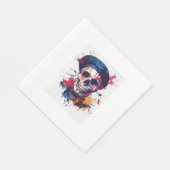 Creatieve Botten – Funny Artist Skull Servet (Hoek)