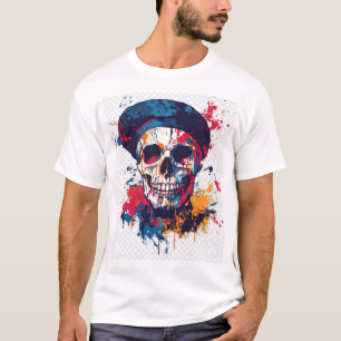 Creatieve botten - Grappige kunstenaar schedel T-shirt