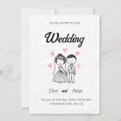 Creatieve bruiloft uitnodiging (Voorkant)