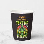 Creatieve buitenaardse kunst die verlangen naar co papieren bekers (Achterkant)