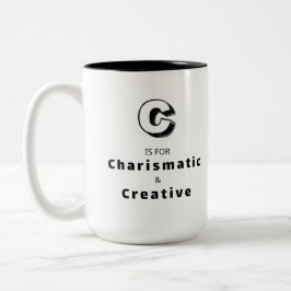 Creatieve C - Gepersonaliseerde luxe lof-mok Tweekleurige Koffiemok