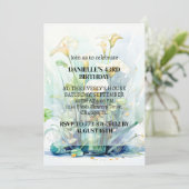 Creatieve Calla Lily Flower Art verjaardagsfeestje Kaart (Staand voorkant)