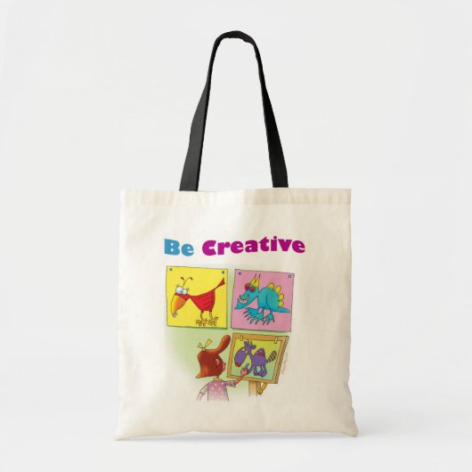 Creatieve Canvas tas zijn (Voorkant)